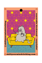 Chill Cat Wooden Pin